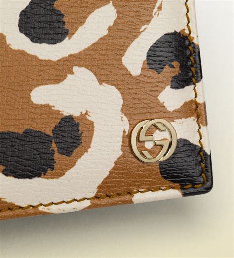 gucci animal print wallet|gucci interlocking wallet on chain.